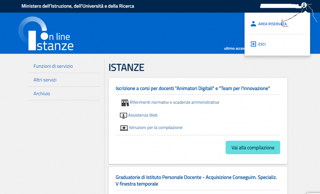 Istanze OnLine come cambiare User e Password [Guida Immagini] - MIUR